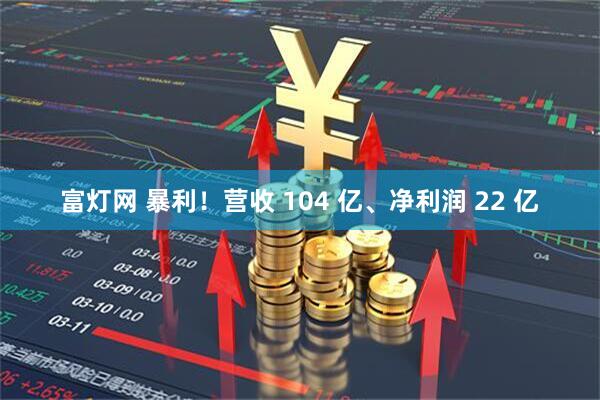 富灯网 暴利！营收 104 亿、净利润 22 亿